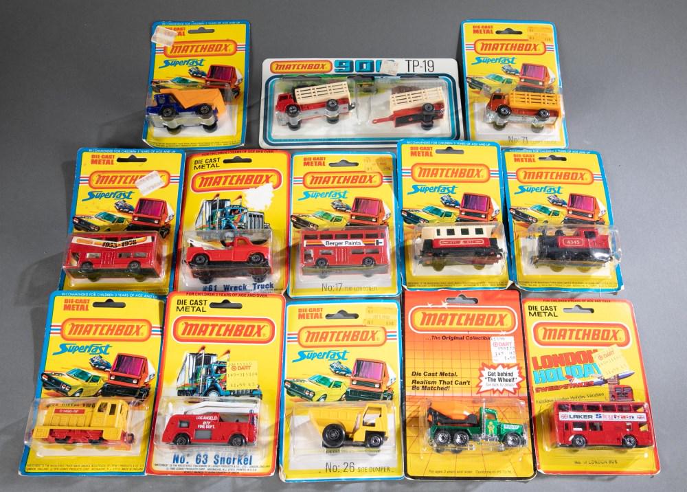 12 Matchbox by Lesney Superfast cars on card (1 of 7)