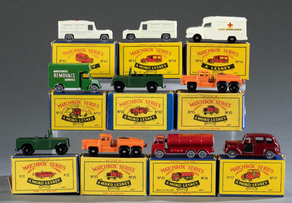 10 1954-1961 Matchbox by Lesney vehicles, OB. (1 of 6)