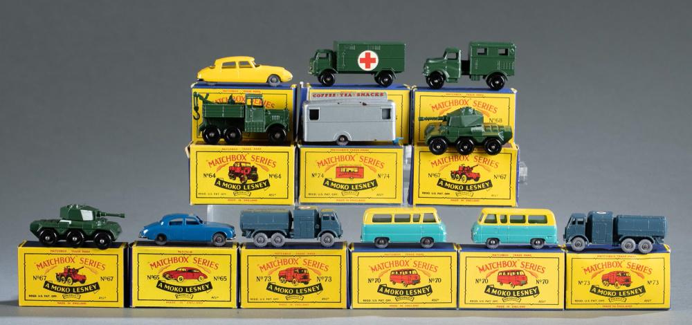 12 1951-1960 Matchbox by Lesney vehicles, OB. (1 of 7)