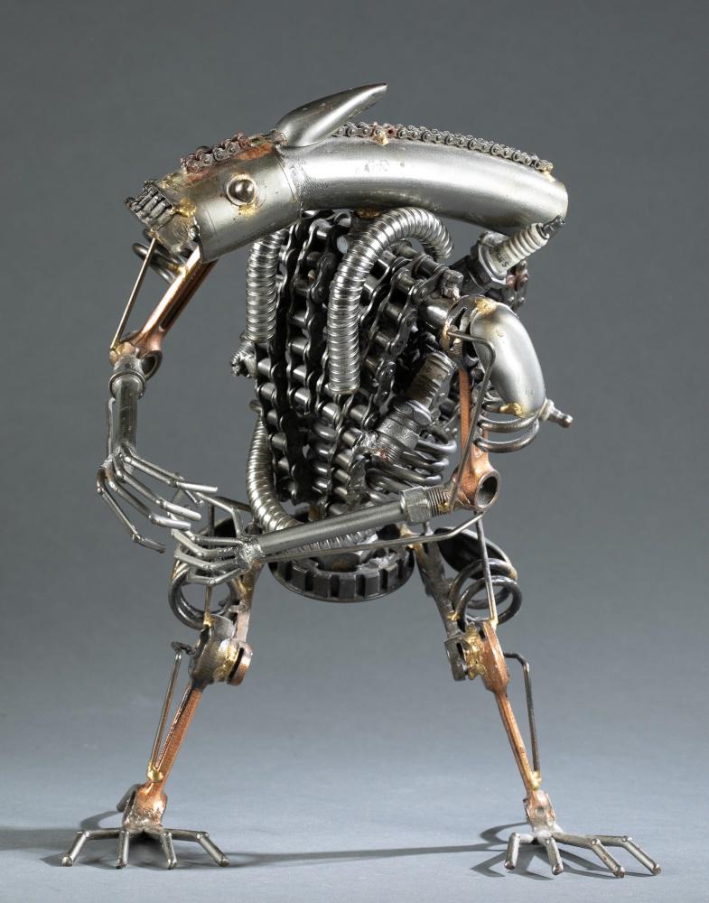 Outsider Art Industrial Alien sculpture (1 of 6)