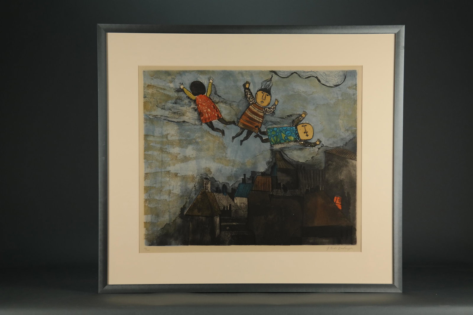 Boulanger. Lithograph. Untitled. Sgd.: Boulanger, Graciela Rodo. (Bolivian, b. 1935). Untitled. Lithograph. Edition 14 of 100. Editioned and signed in pencil l.l, l.r. Framed: 32" x 28". Condition Under glass, not examined out of frame.