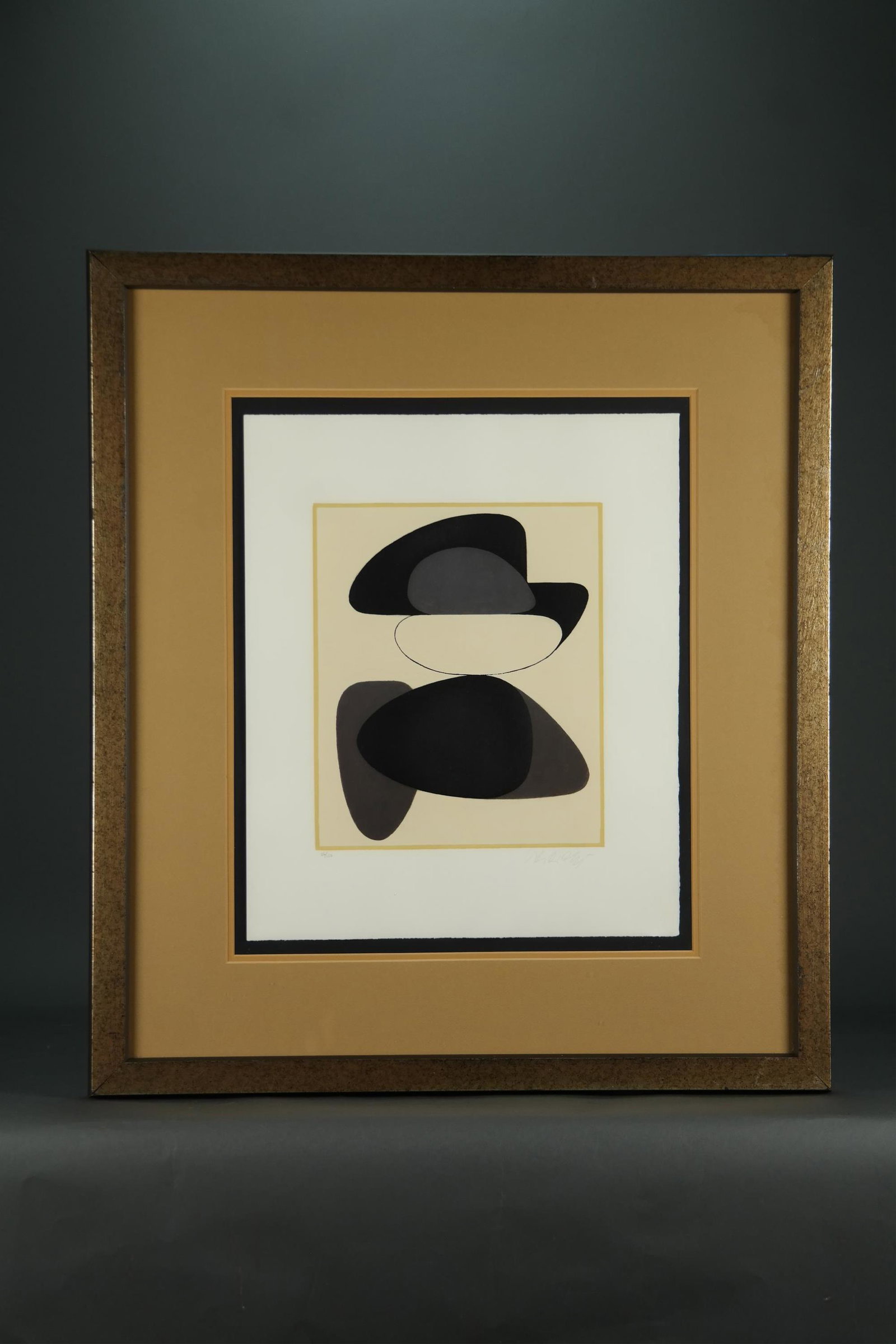 Victor Vasarely. Serigraph. Octal No. 5. 1972.: Vasarely, Victor (French/Hungarian, 1906-1997). "Octal No. 5. 1972". Serigraph. Edition 26 of 150. Editioned and signed in pencil in l.l., l.r. Sheet: 15 3/4" x 19". Framed: 26 3/4" x 31". Condition U