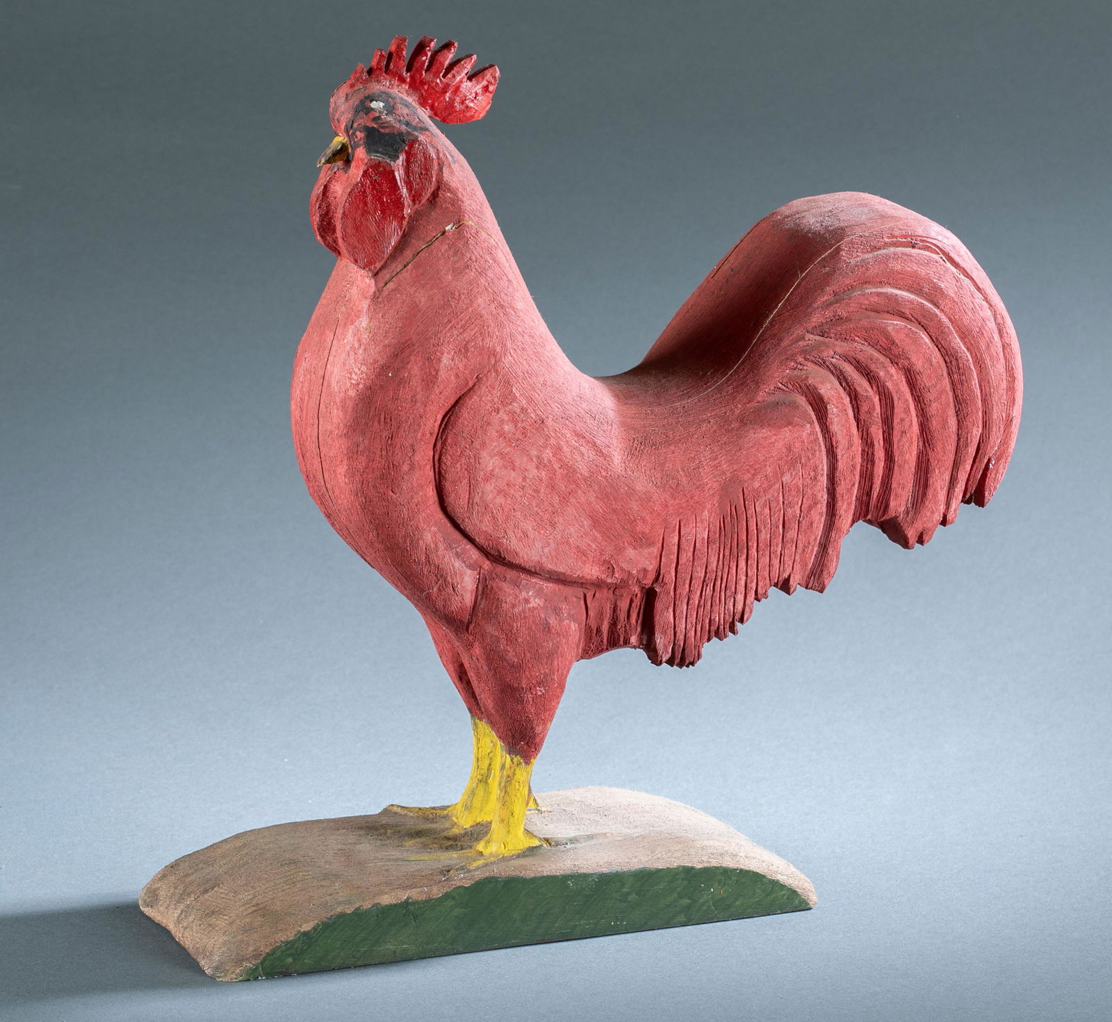Anonymous, carved wood rooster. (1 of 6)