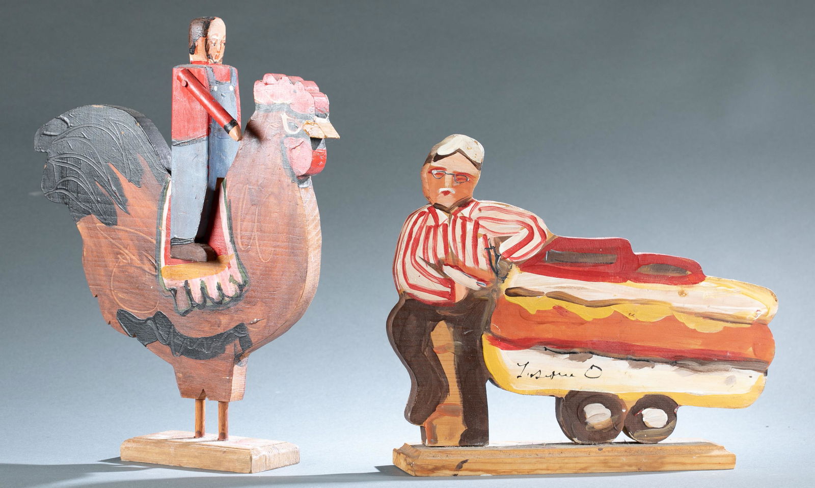 Lorraine Gendron, 2 wood cutouts. (1 of 10)