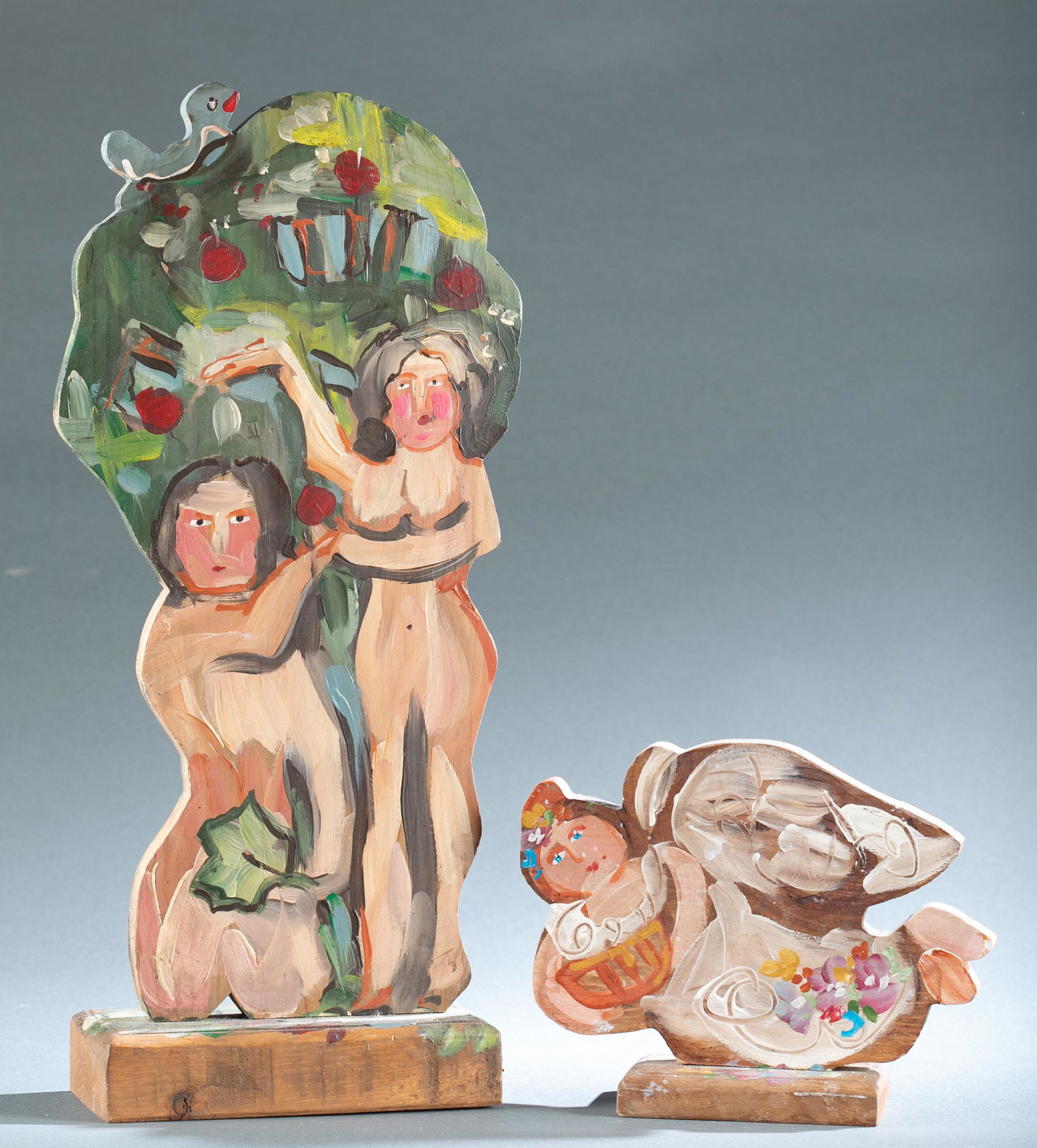 Lorraine Gendron, 2 wood cutouts. (1 of 11)