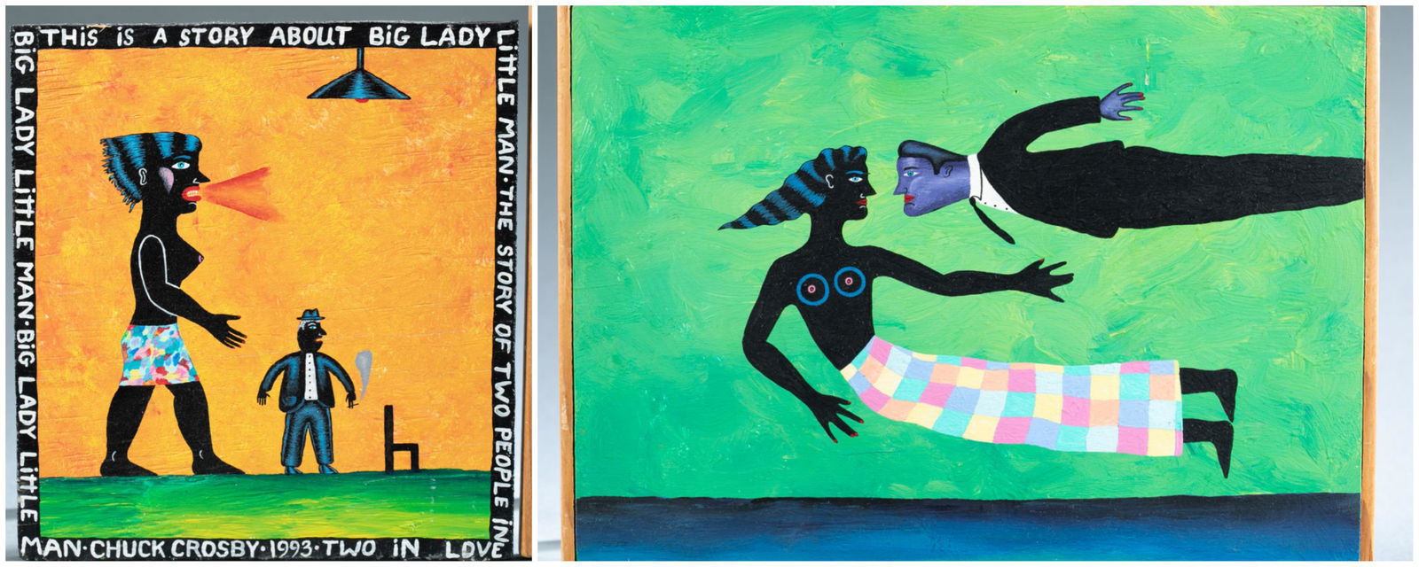 Chuck Crosby, 2 paintings, 1993, O/P (1 of 9)