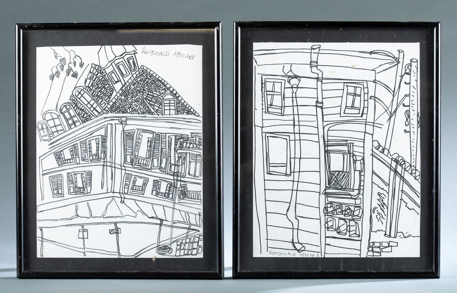 Reginald Mitchell, 2 ink drawings. (1 of 9)