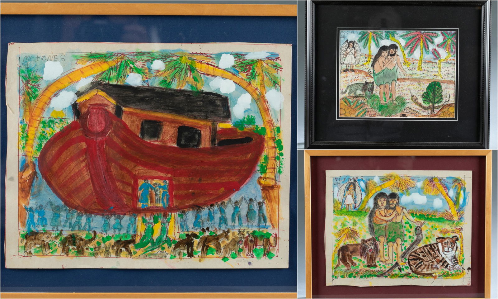 M.C. "5c" Jones, 3 biblical scenes. (1 of 16)