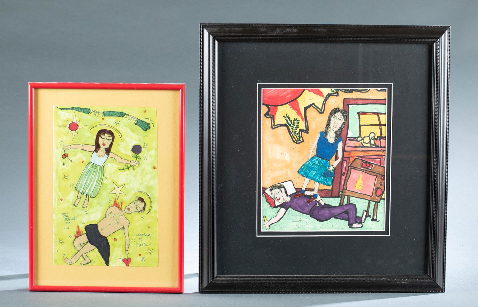 Jesse Lee Mitchell, 2 mixed media works, 1997. (1 of 10)