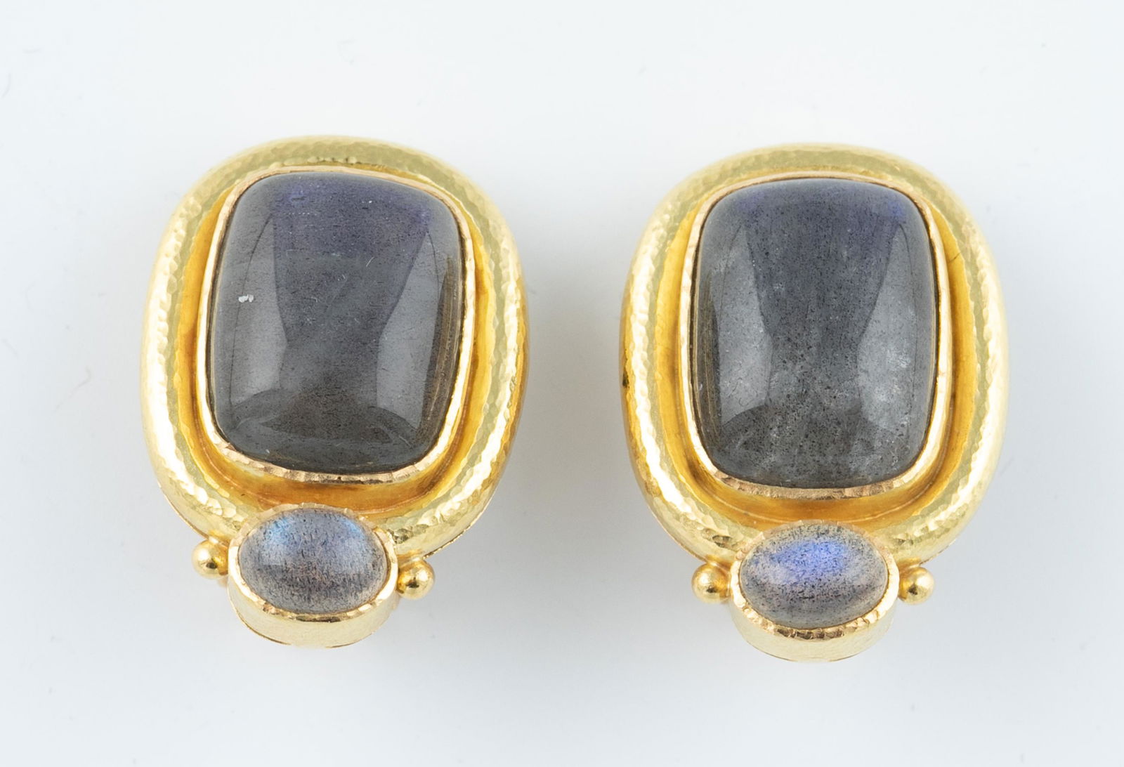 Elizabeth Locke 18k labradorite earrings. (1 of 3)