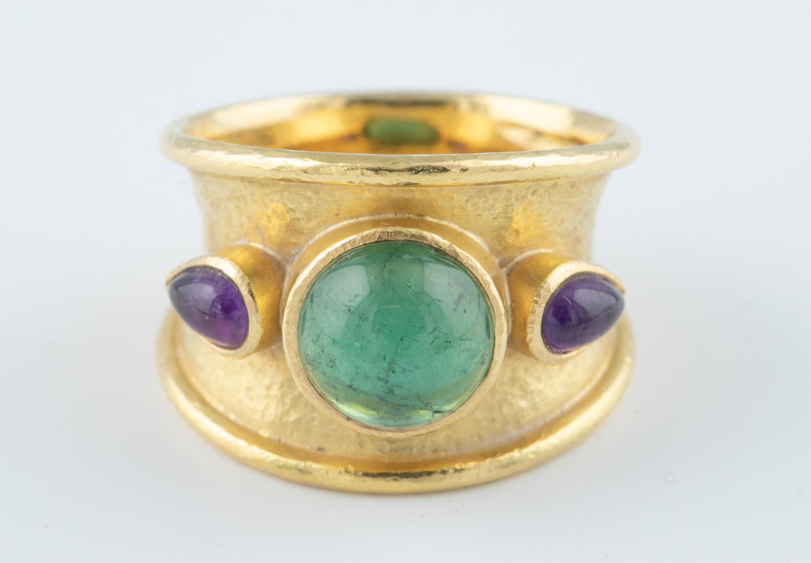 Elizabeth Locke 18k tourmaline & amethyst ring. (1 of 4)