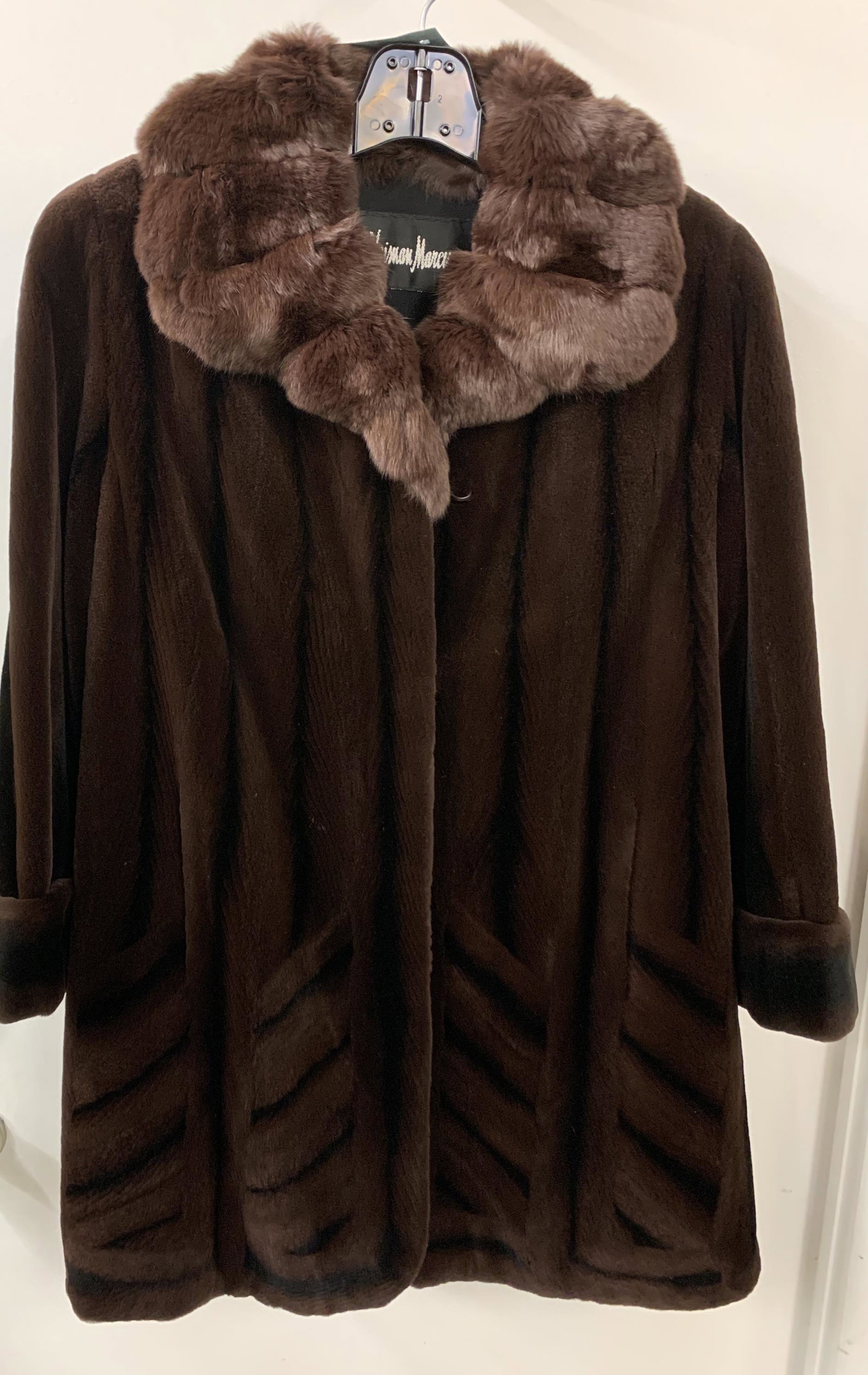 Brown sheared mink stroller (1 of 3)