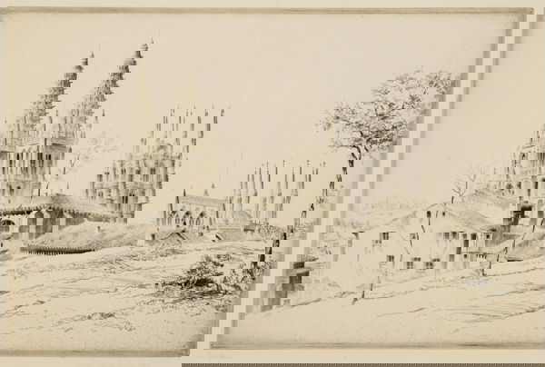 Arms, John Taylor (Am. 1887-1953). Burgos (a Span: Arms, John Taylor (Am. 1887-1953). Burgos (a Spanish town revisited). Etching. 1924. 8 1/2 x 13 in. Ed. 150 - this artist's proof. Pencil signed and limited. Fletcher 142 [Spanish Church Series #2].