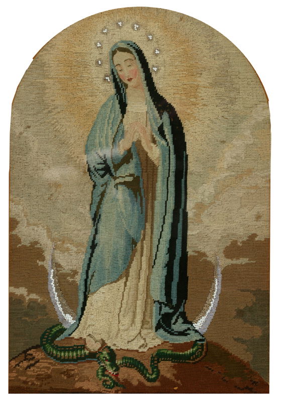 616 Needlepoint of Virgin Mary standing on serpent Apr 09, 2005