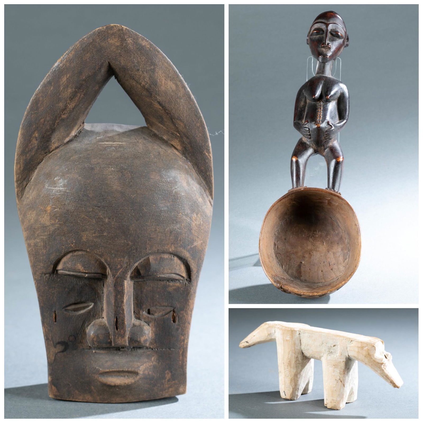 3 Baule Style Objects, Ivory Coast. (1 of 20)