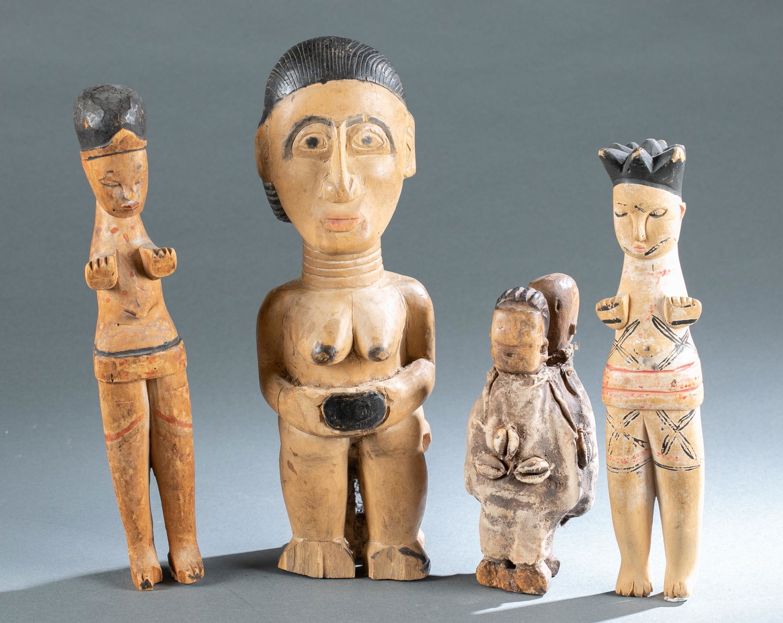 4 West African Style Figures. (1 of 12)