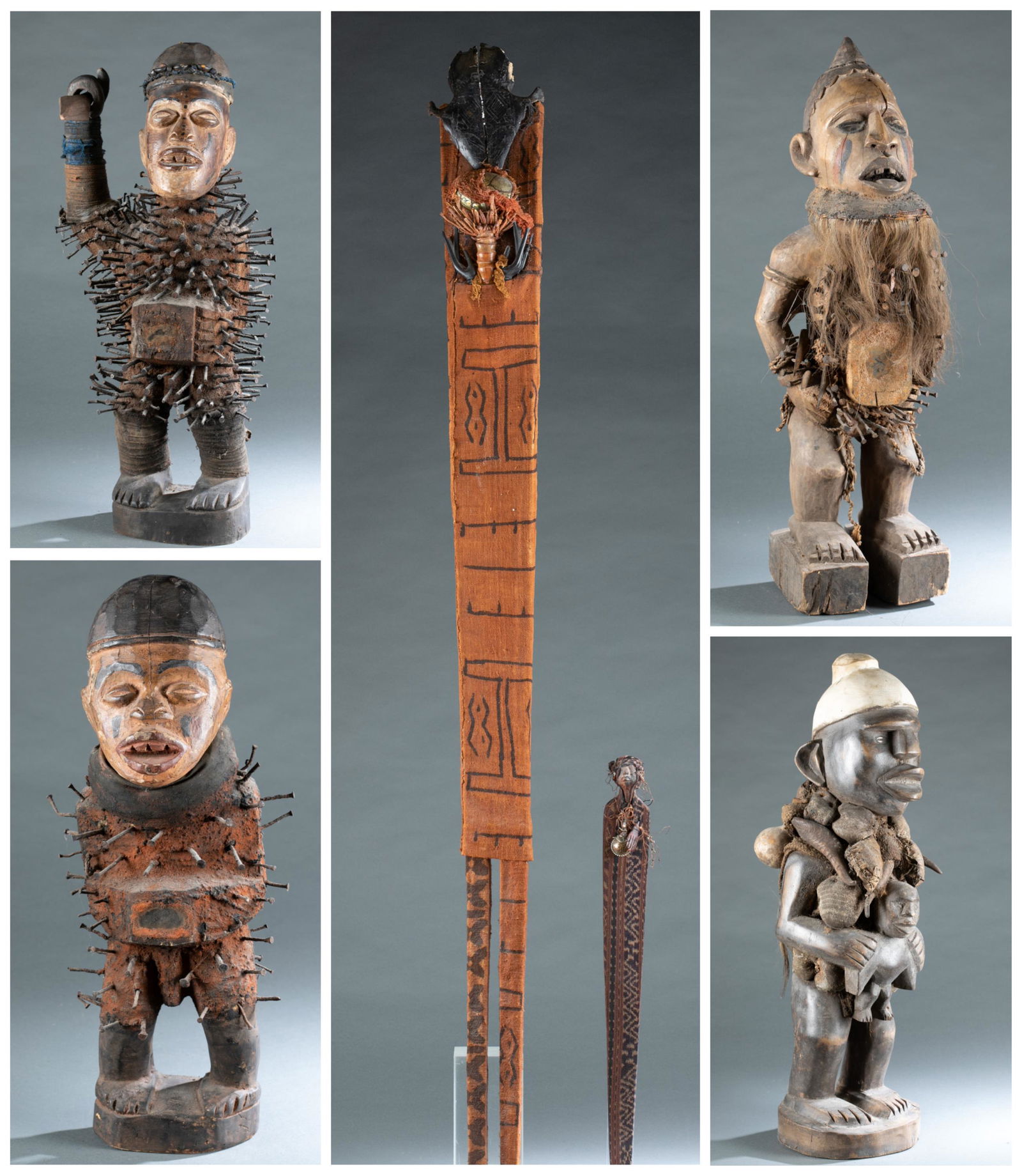 5 Congo Style Figural Objects. (1 of 20)