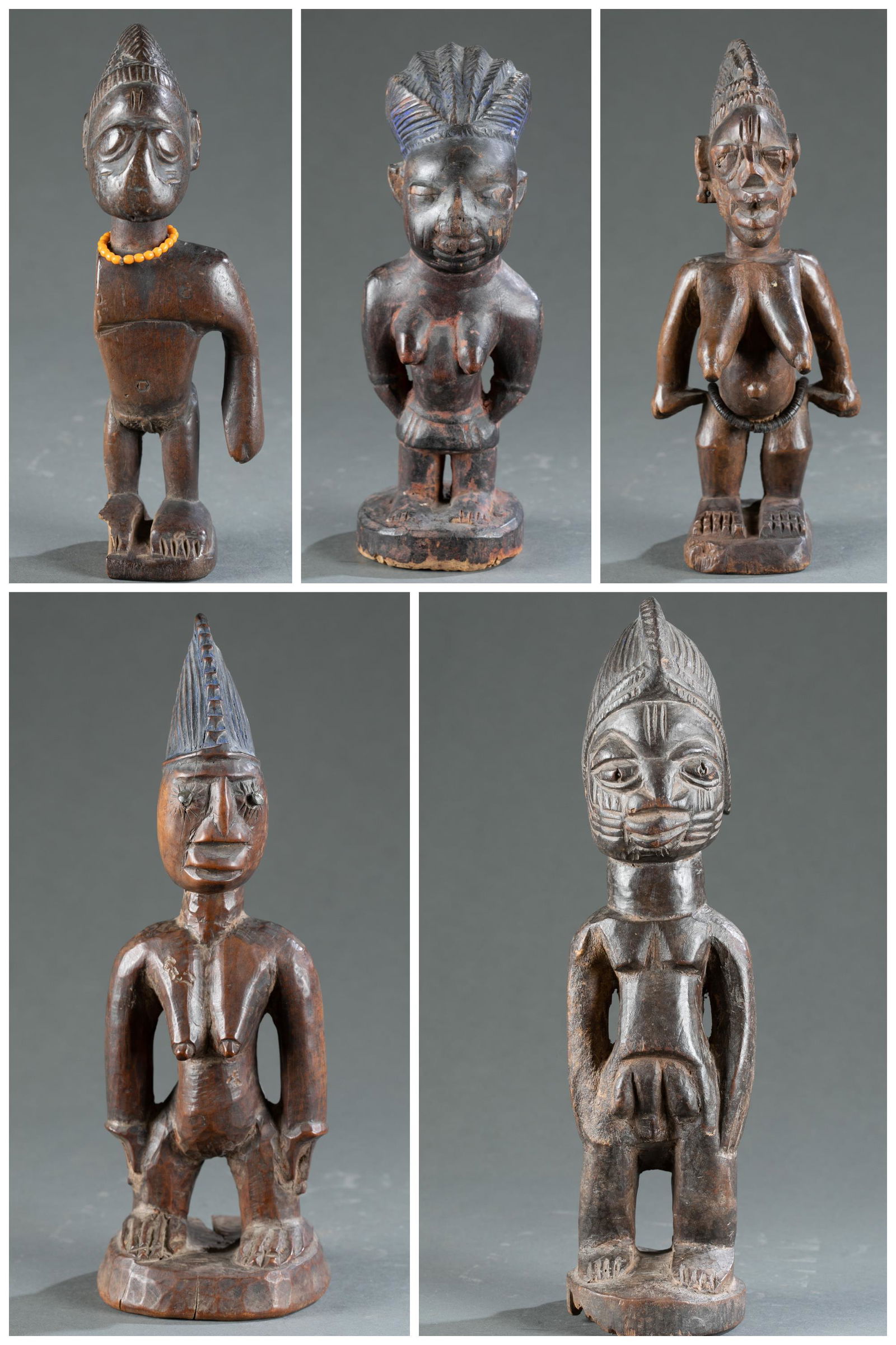 5 Yoruba Ibeji Figures, Nigeria. (1 of 20)