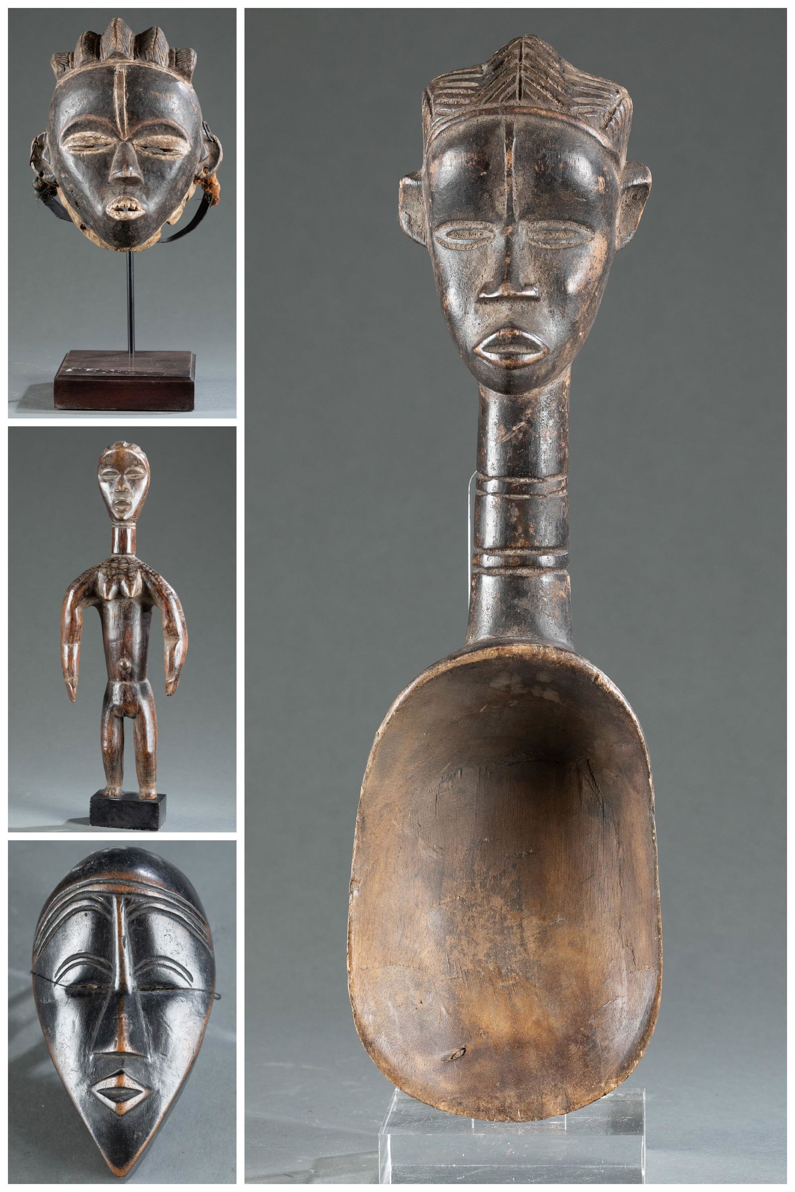 4 Dan Style Objects, Liberia. (1 of 20)