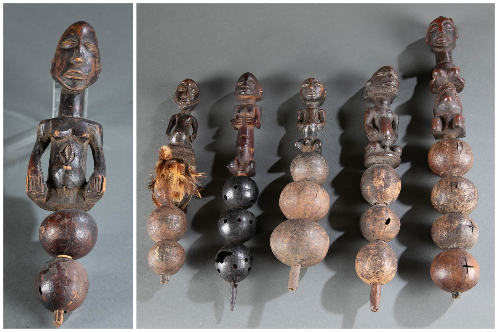 6 West African Style Dance Rattles. (1 of 16)