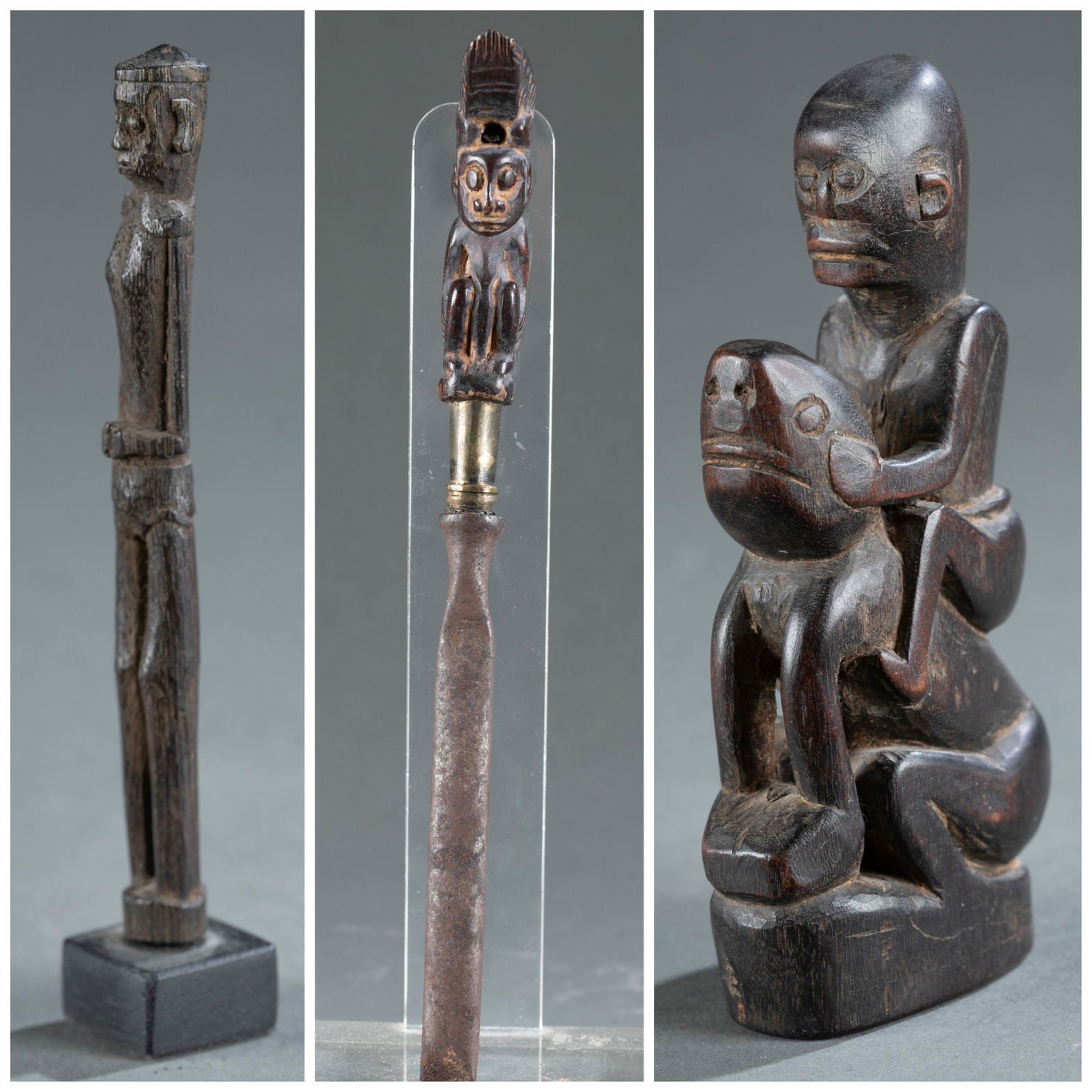 3 Indonesian Style Figural Objects. (1 of 18)