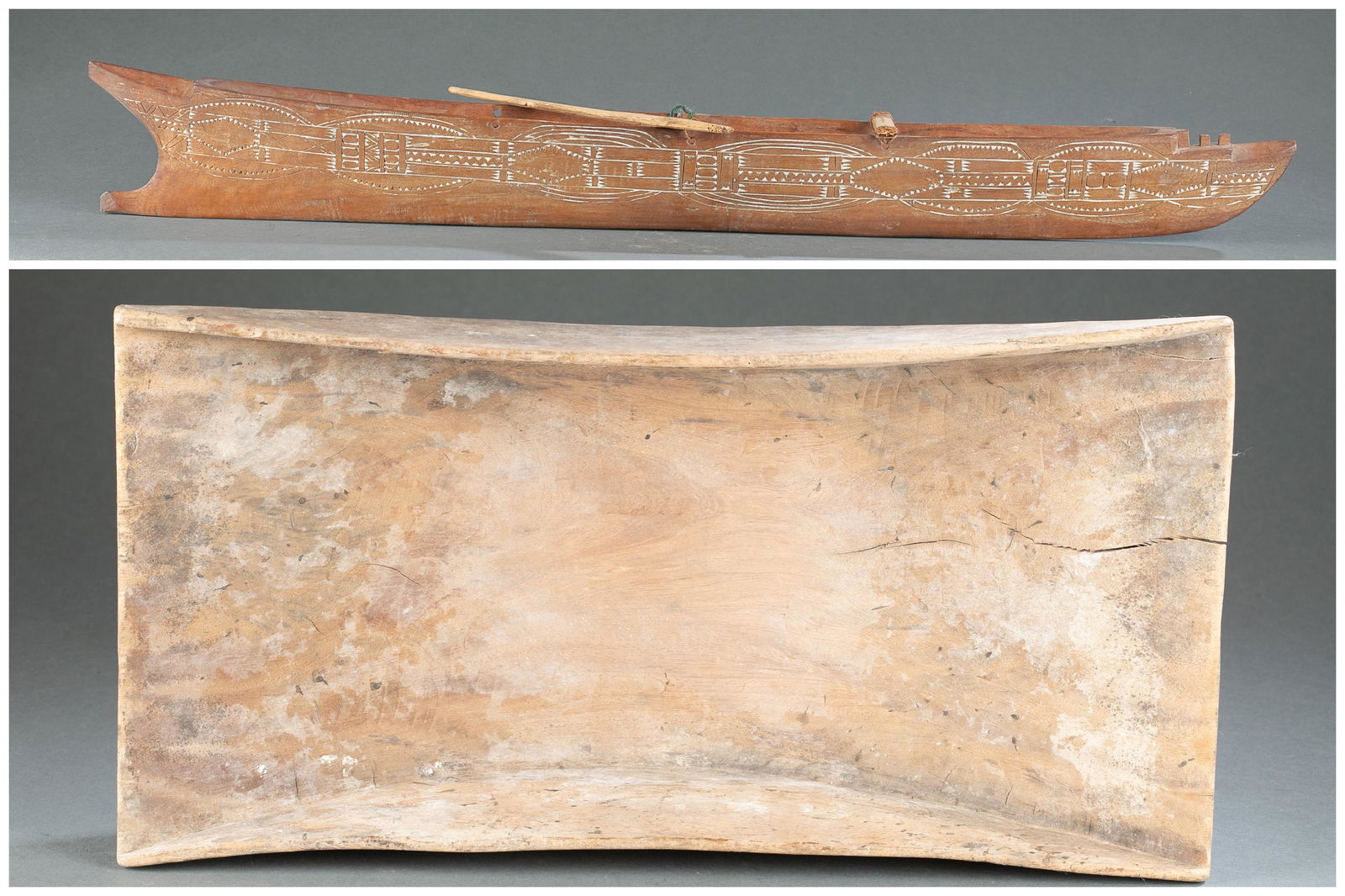 Oceanic Bowl and Solomon Islands Style Model Canoe (1 of 14)