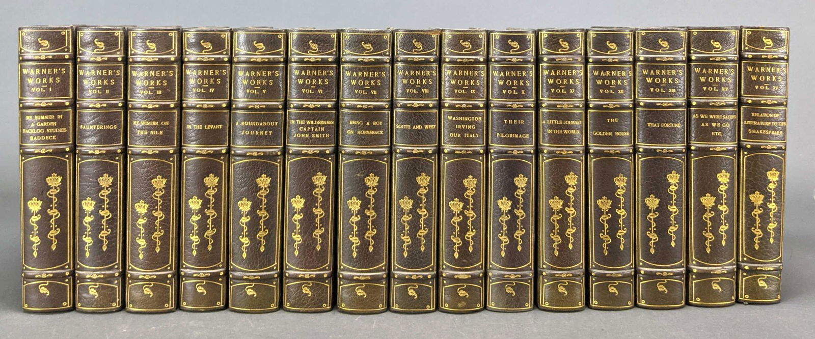 15 vols. Writings of Charles Warner. Autograph Ed. (1 of 7)