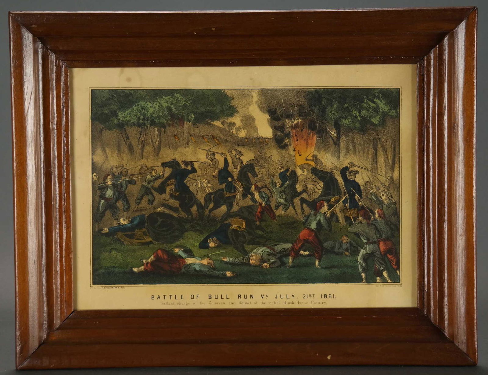 Currier & Ives. First Bull Run. Colored Litho. (1 of 2)