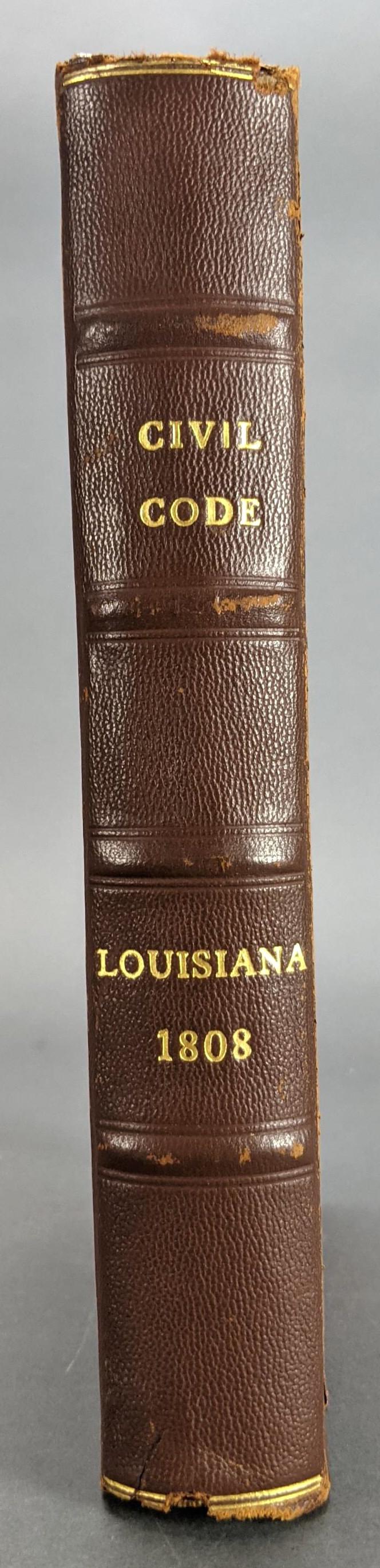 Louisiana. A Digest of the Civil Laws. 1808. (1 of 5)