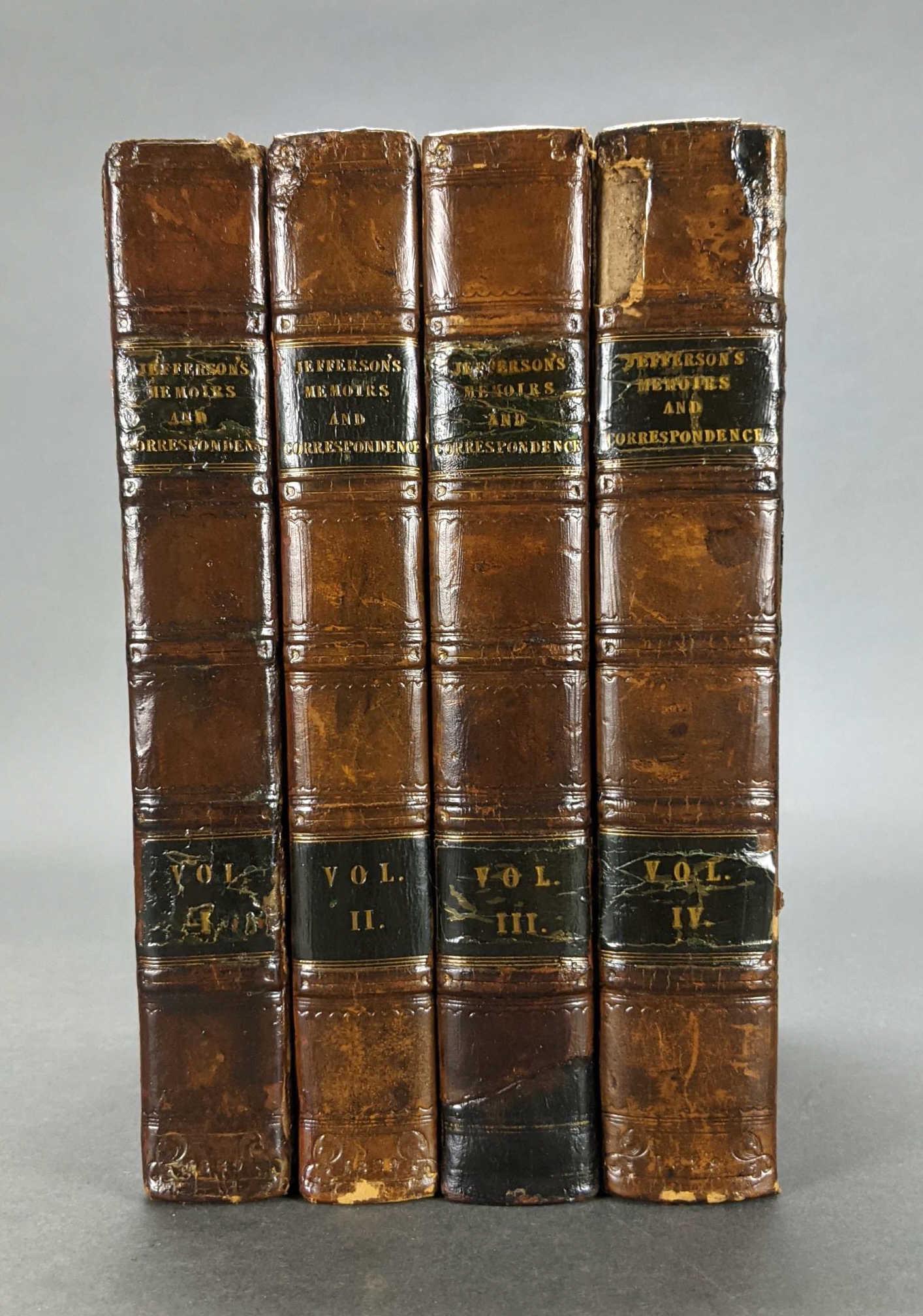 4 vols. Jefferson. Memoirs...Private Papers. 1829. (1 of 6)
