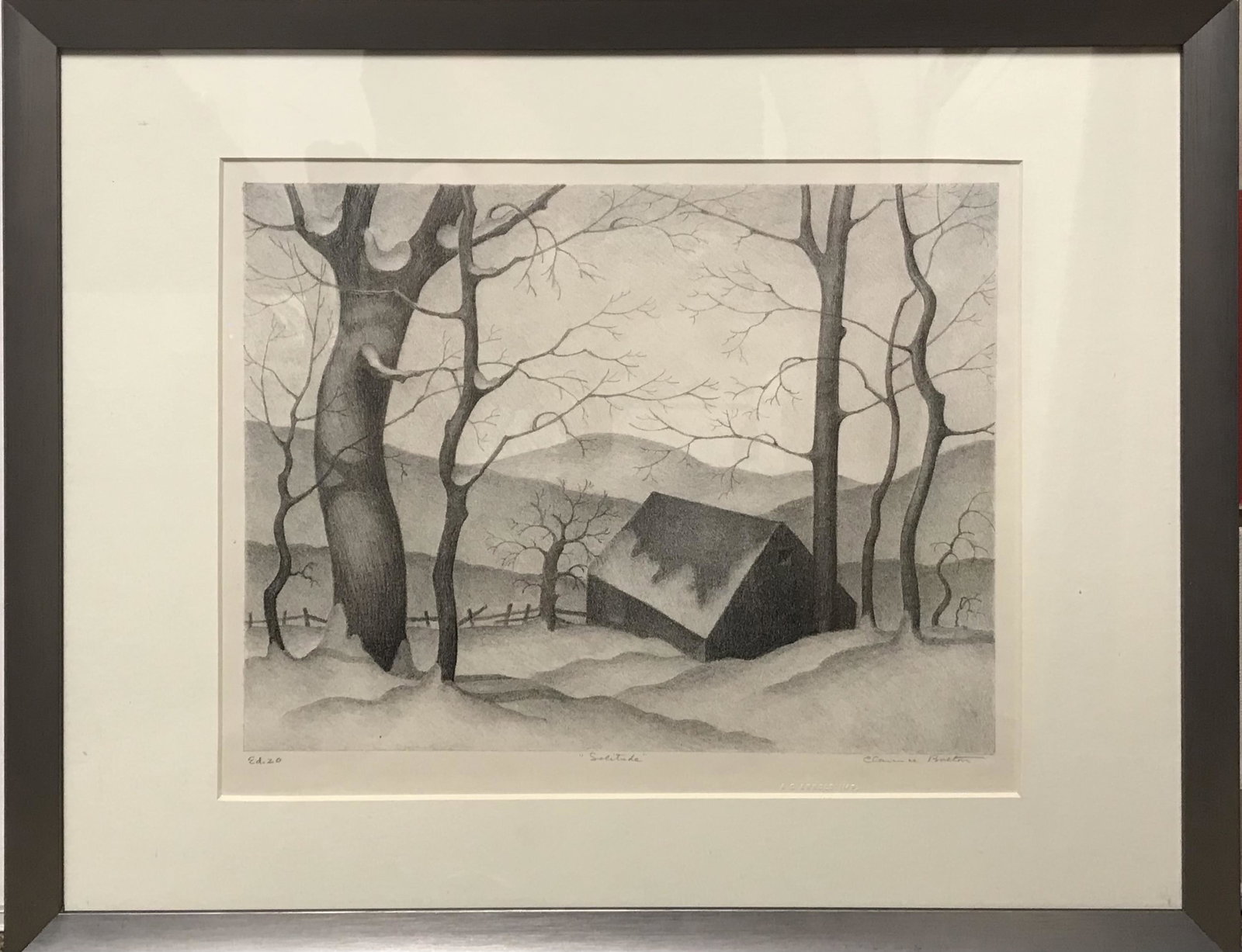 Bolton. Lithograph. Solitude. Mid. 20th c. (1 of 6)