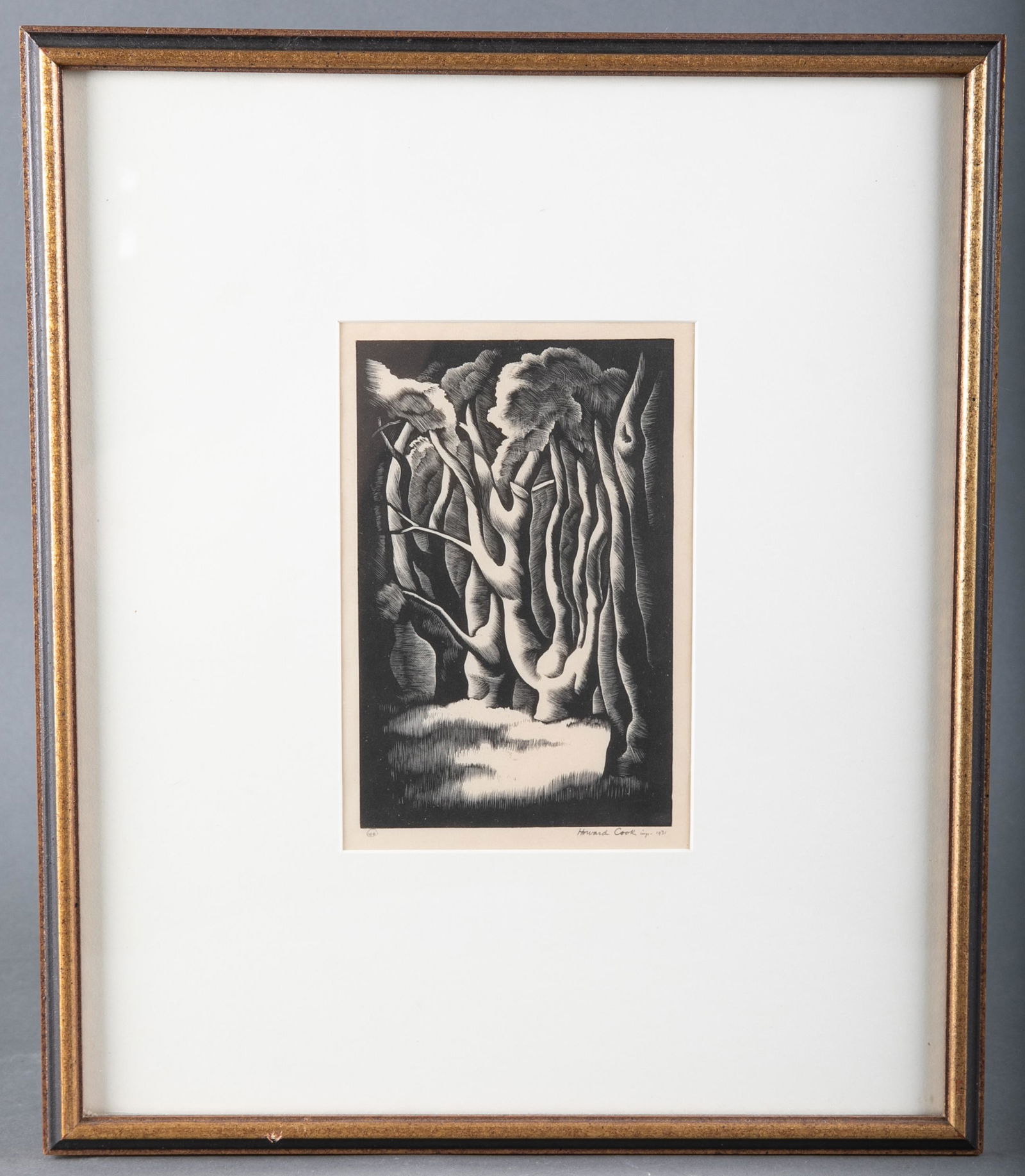 Howard Cook. Wood Engraving. Wood Interior. 1931. (1 of 4)