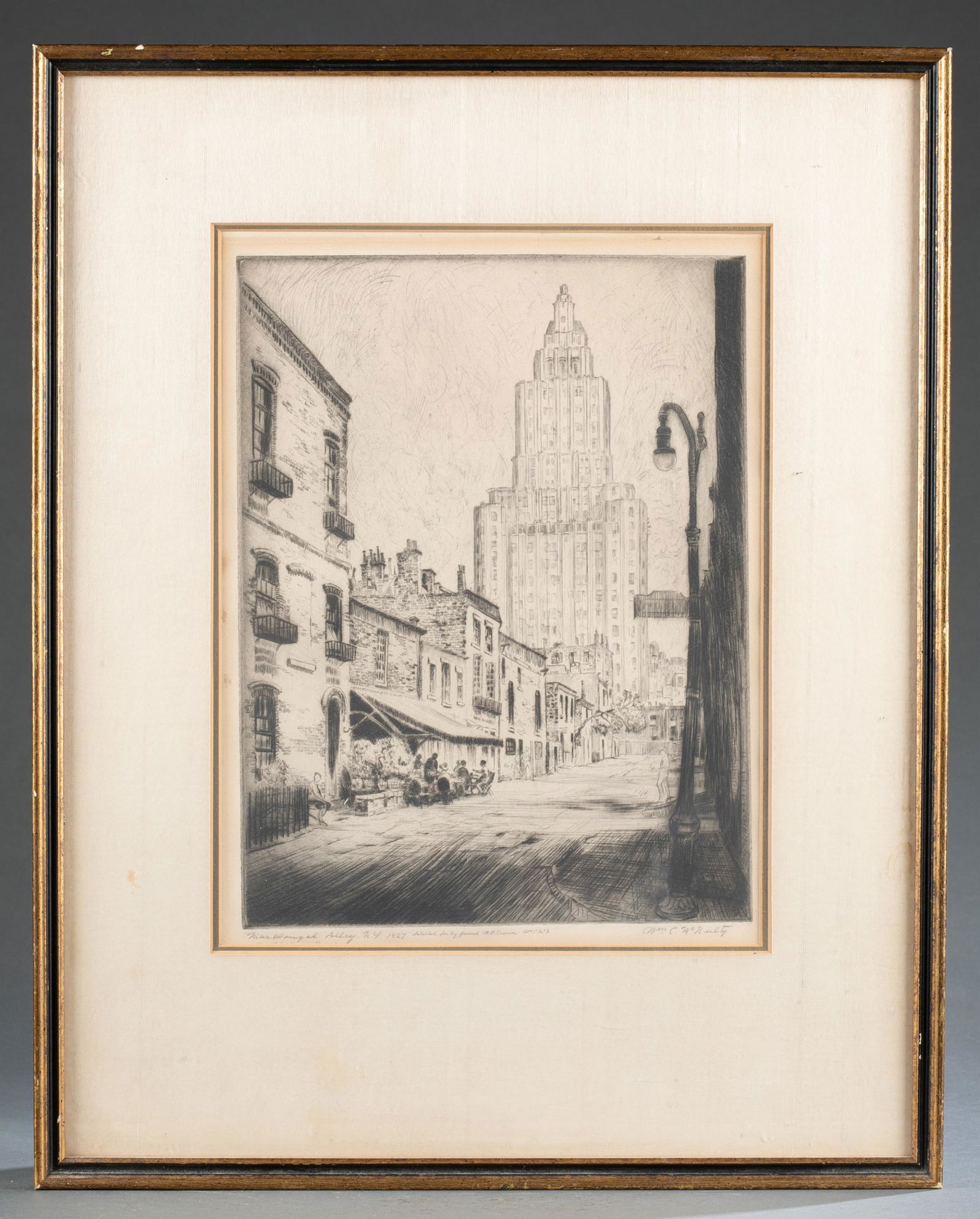 William C. McNulty. Etching. McDougal Alley. 1924. (1 of 6)