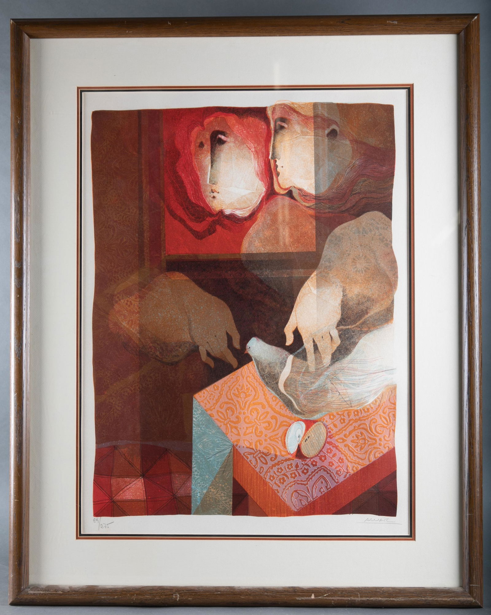 Alvar. Lithograph. Les Femmes aux Dove. (1 of 4)