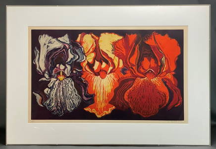 Nesbitt. Aquatint. Three Irises. 1973.