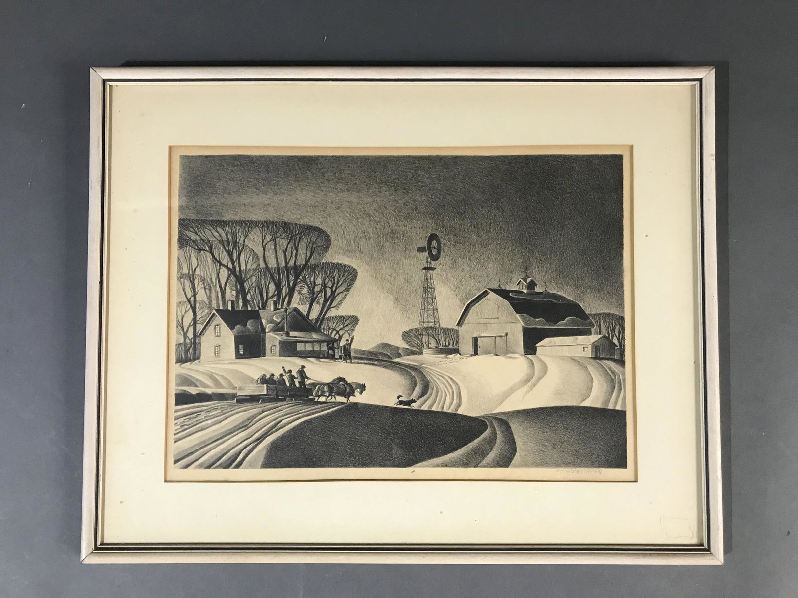 Dale Nichols. Lithograph. Company for Supper. 1948 (1 of 6)