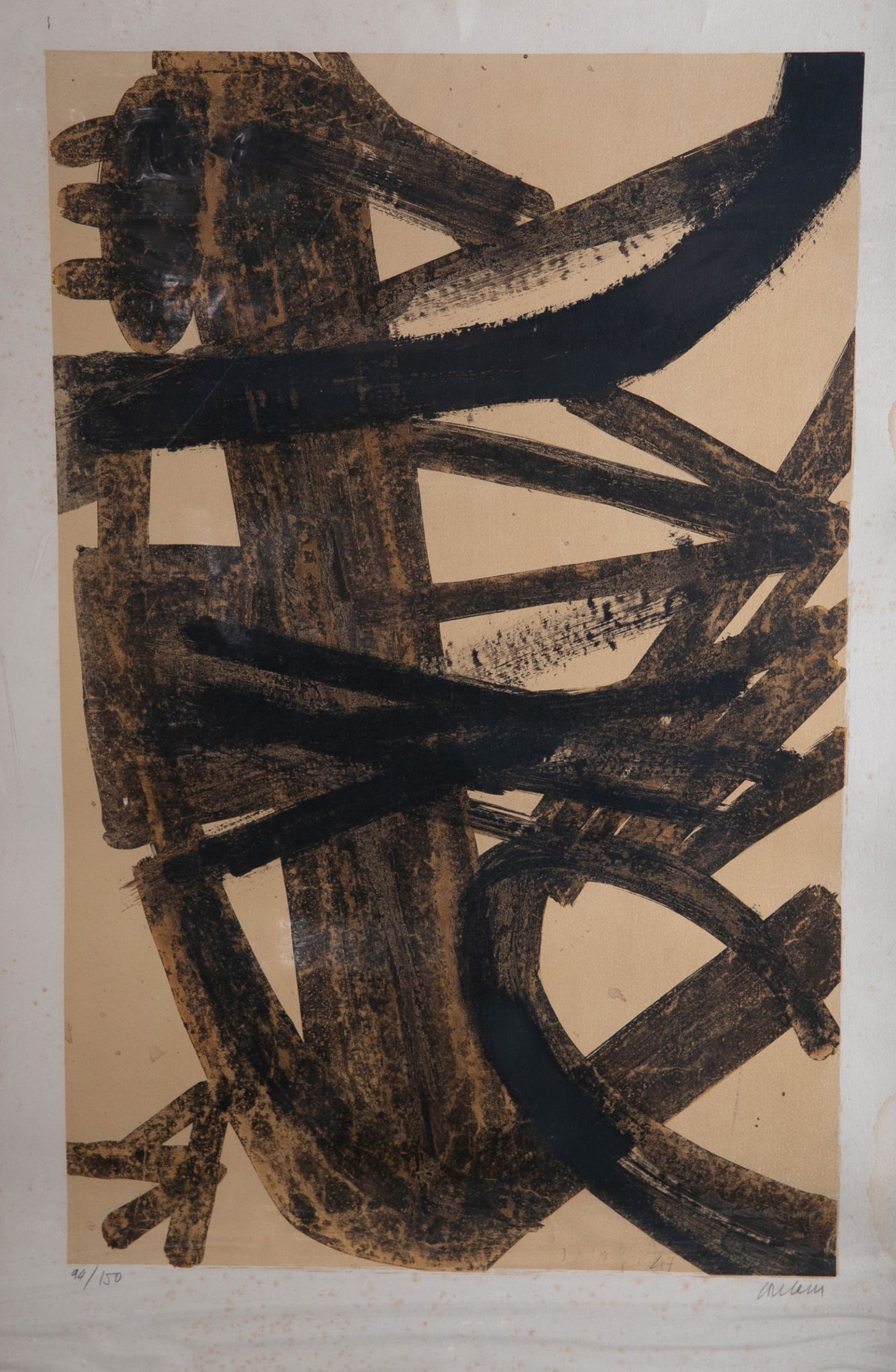 Soulages. Lithograph. Peinture. 1947. (1 of 6)