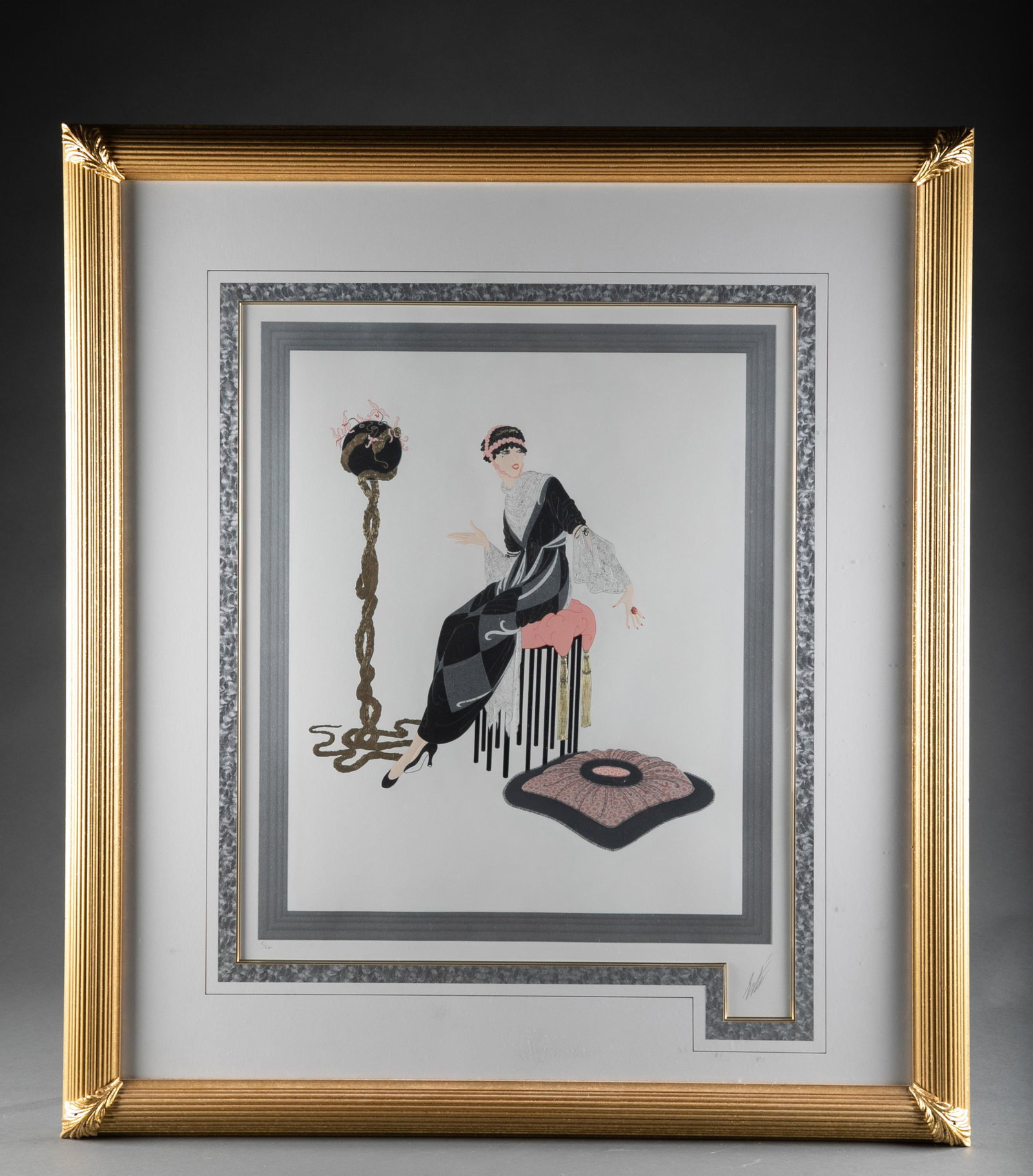 Erte. Embossed Serigraph. Harmony. c. 1986. (1 of 3)