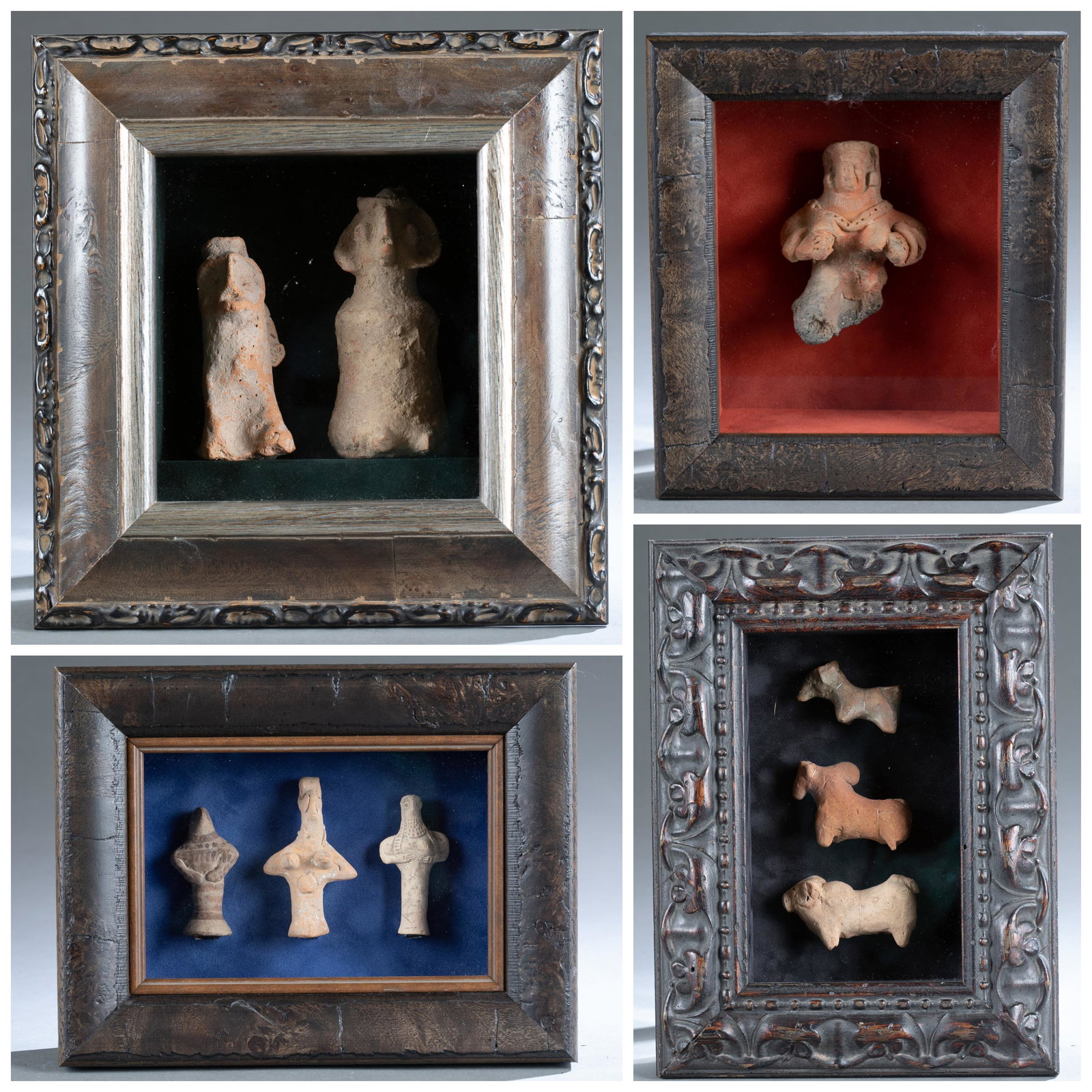 4 Framed Ethnographic Figures. (1 of 11)