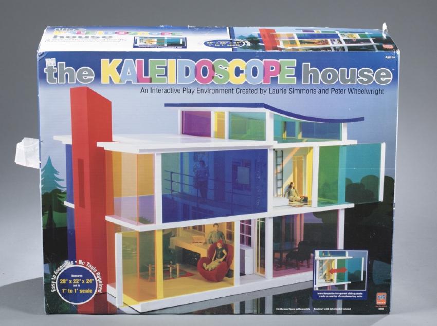 Simmons & Wheelwright, The Kaleidoscope House.: Laurie Simmons and Peter Wheelwright for Bozart Toys "The Kaleidoscope House," 2001. Colorful plexiglass and plastic house. Original box and house. Box: 19" x 24" x 35". Condition: House appears compl