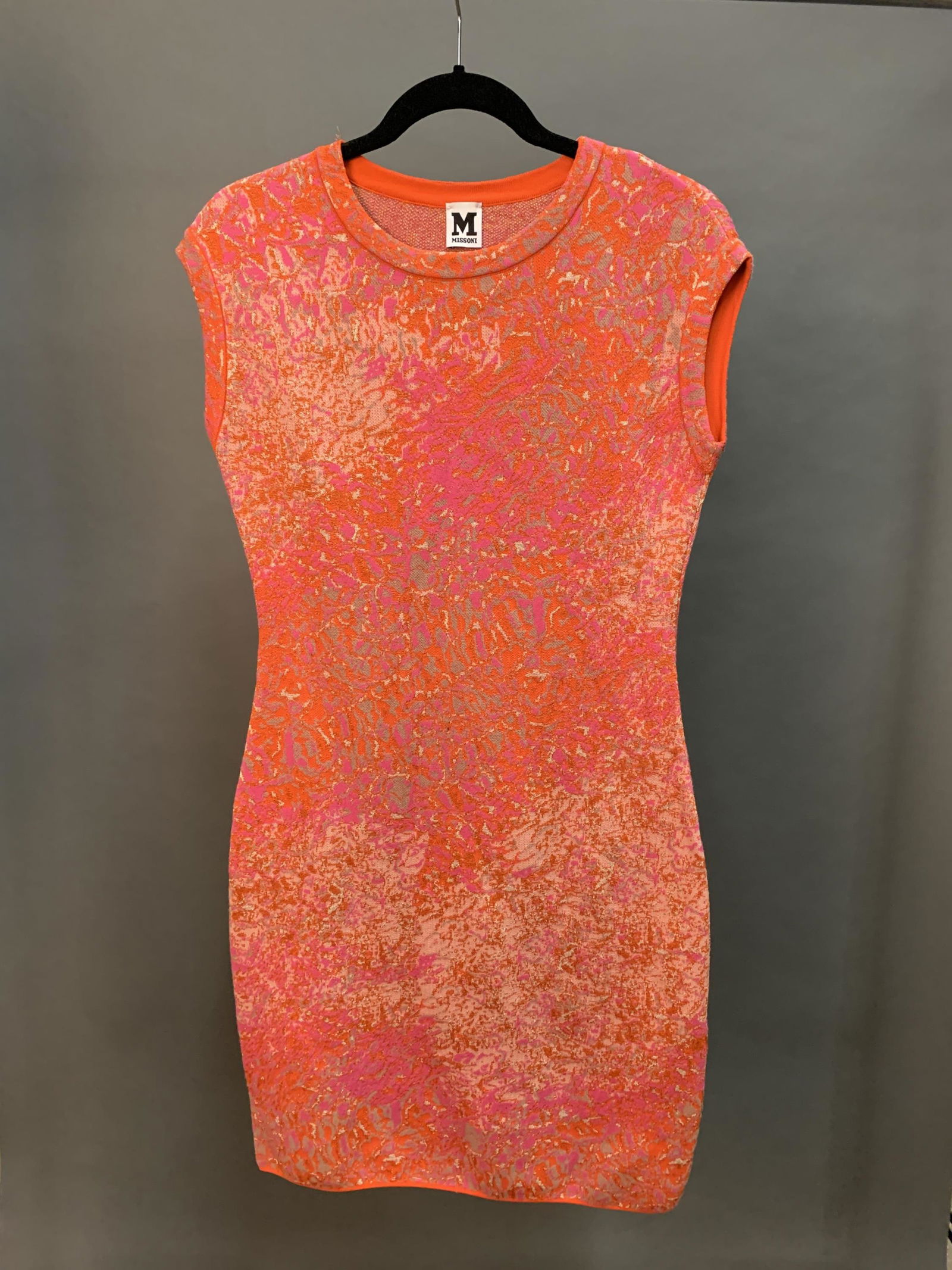 Missoni Dress.: A Missoni dress. Orange and pink with gold sparkle. Size 42.