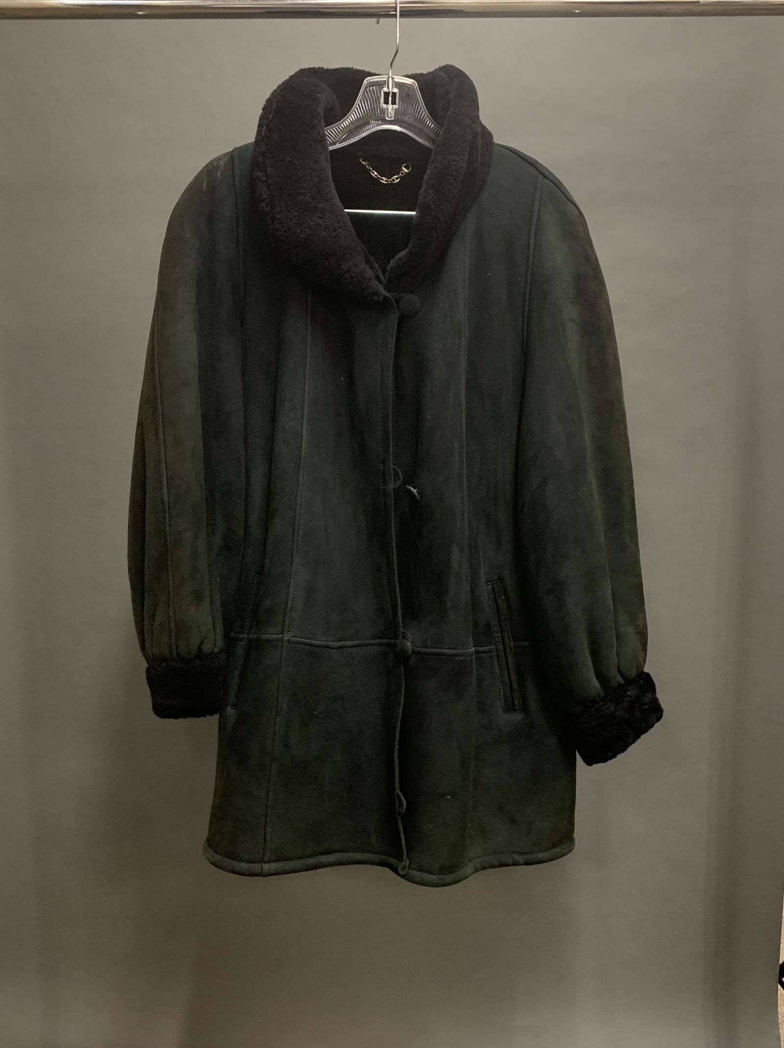 Roberto Rossini Black Shearling Stroller. (1 of 3)