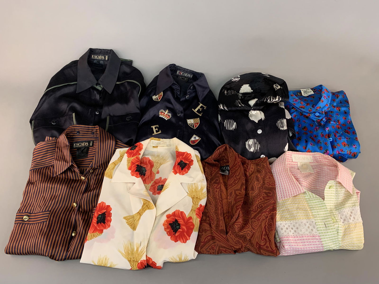 8 Escada silk blouses. (1 of 3)