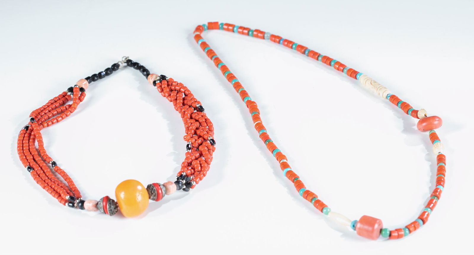 2 Moroccan style beaded necklaces. (1 of 6)