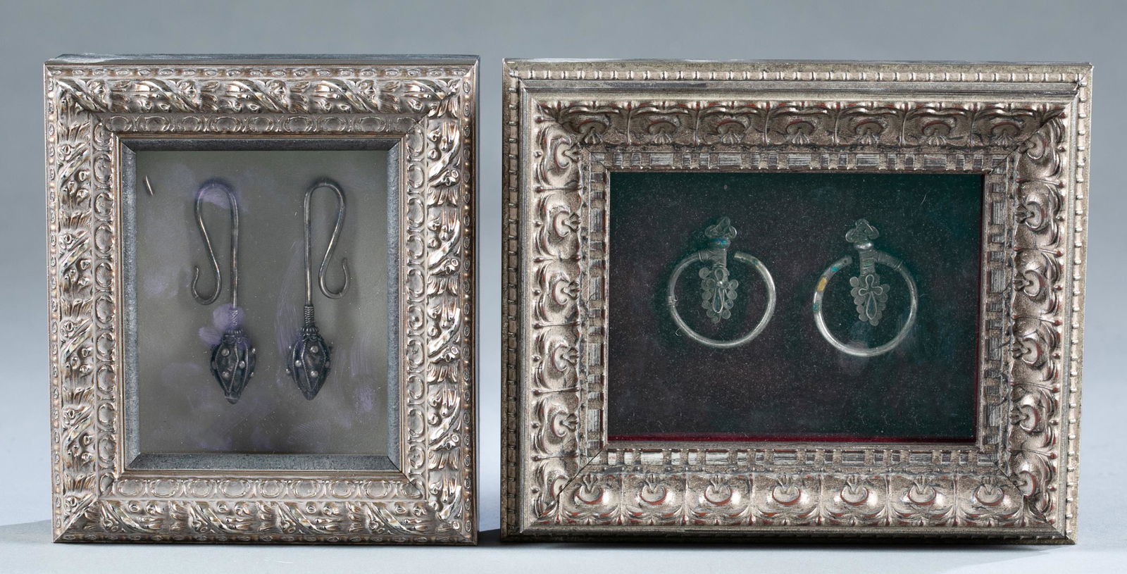 2 Pairs of Southeast Asian silver earrings. (1 of 5)