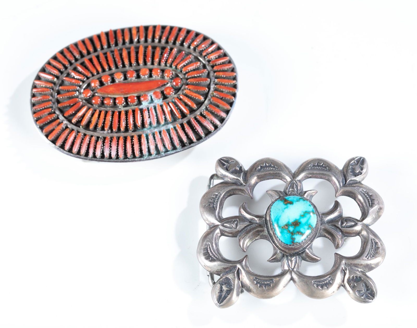 2 Southwest belt buckles. (1 of 6)