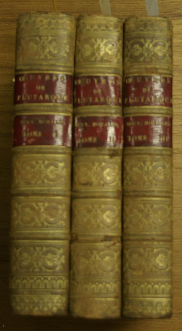 Early Printing 1574 Plutarch 3 Volumes