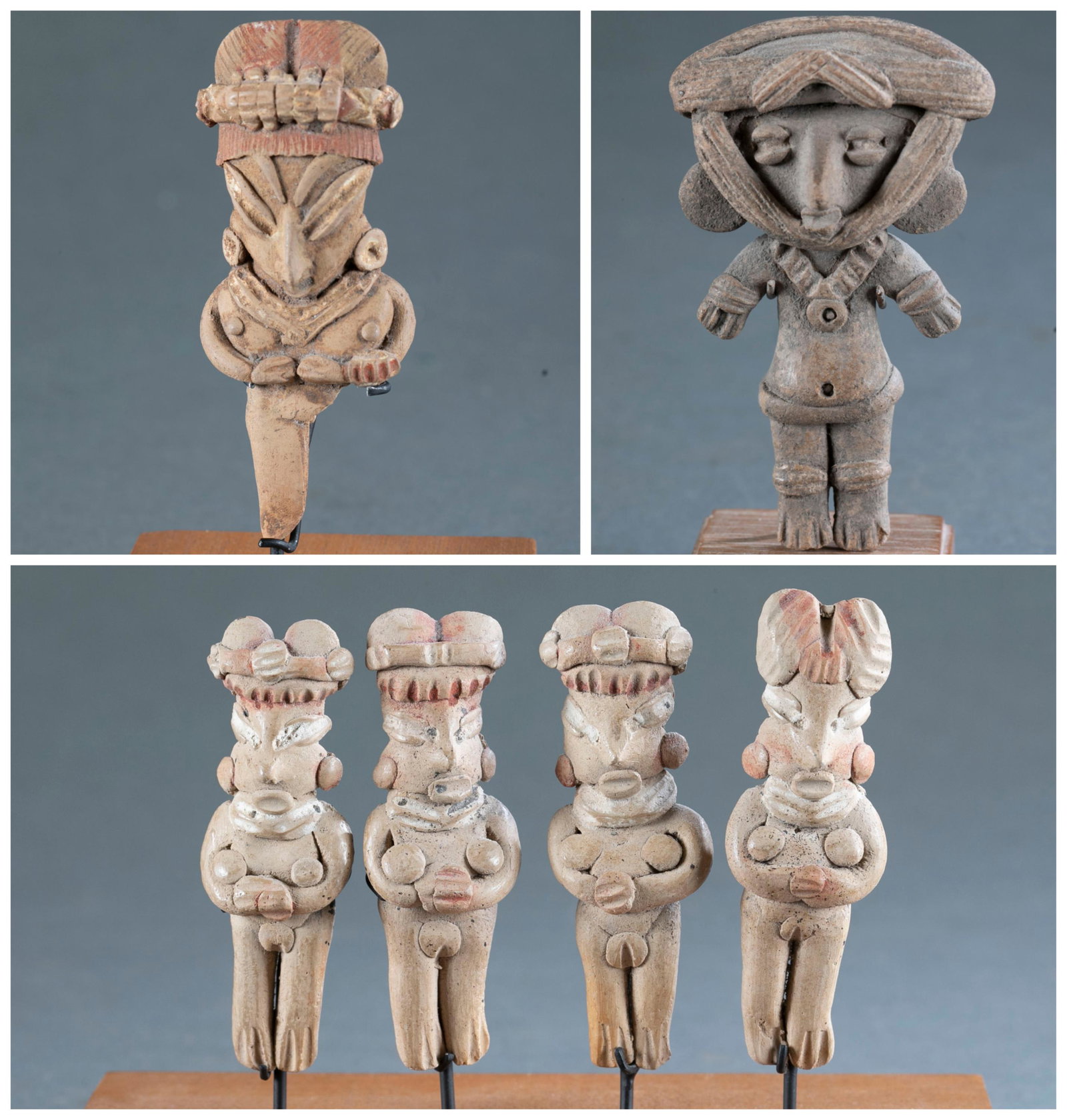 6 Chupicuaro Figures, Mexico. (1 of 16)