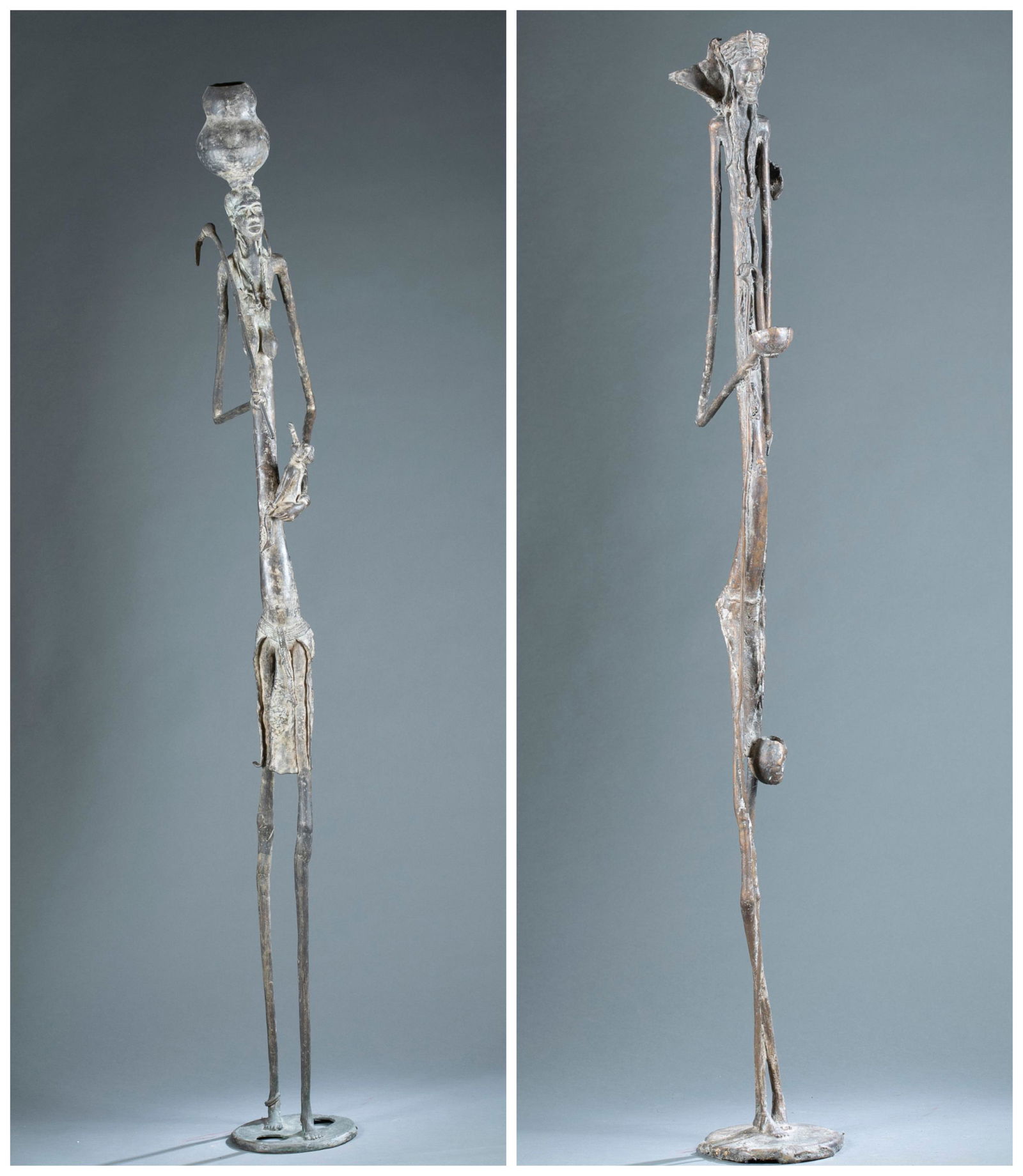 2 Bronze Ethnographic Figures. (1 of 16)