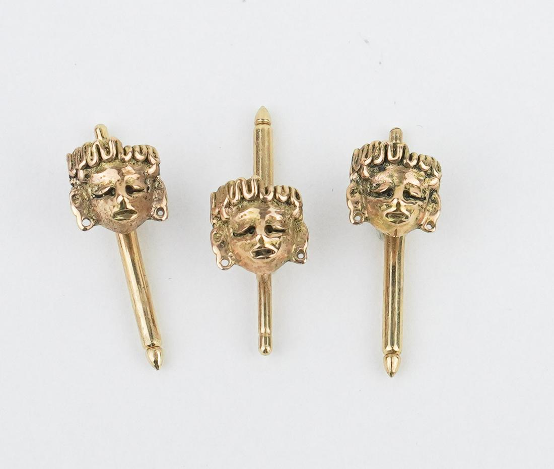 14KYG Aztec Head Style Stud Set (1 of 2)
